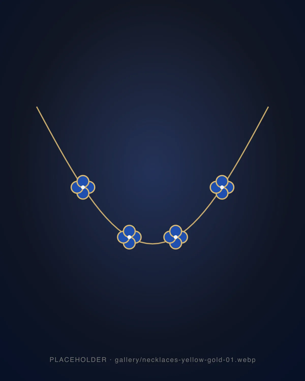 Collar de estaciones Trébol Azul